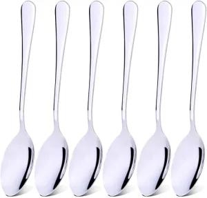 Table Spoon Cutlery Stainless Steel 6x Silver Table Spoons Dining