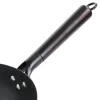 Hammered 13 Inch Heavy Gauge Carbon Steel Wok in Black