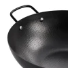 Hammered 13 Inch Heavy Gauge Carbon Steel Wok in Black
