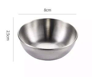 8Pcs Stainless Steel Sauce Dish Set – Mini Seasoning Bowls for Dipping & Serving