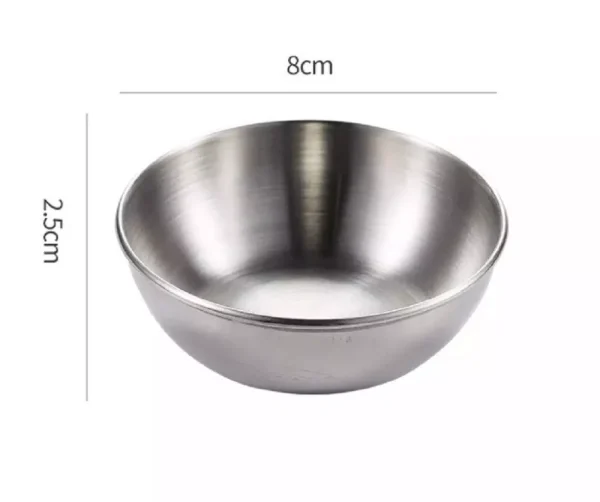8Pcs Stainless Steel Sauce Dish Set – Mini Seasoning Bowls for Dipping & Serving