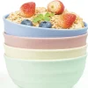 Cereal Bowls Set Of 4 Wheat Straw Bowls Sets 60 OZ Unbreakable Microwave