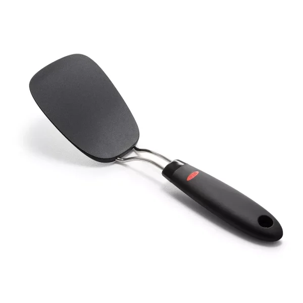 4 OXO Nylon Flexible Turner Black: Cooking Spatula, Dishwasher-Safe, 11" Length, Nylon & Stainless Steel