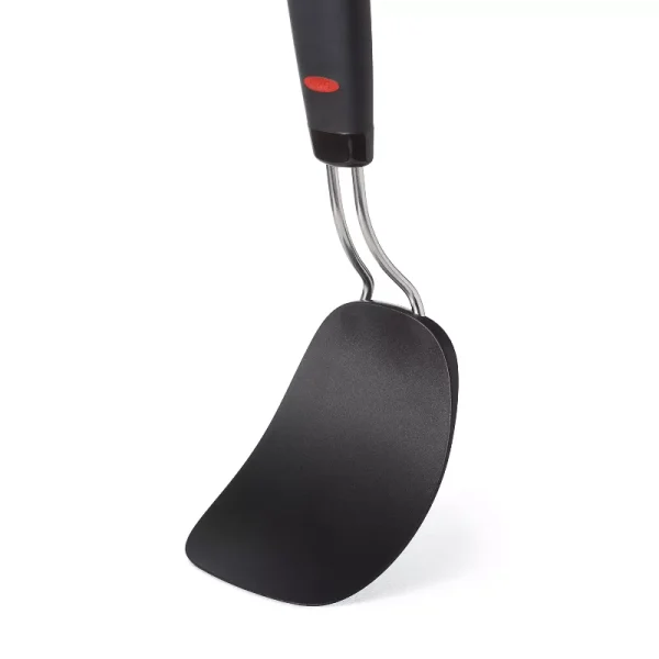 5 OXO Nylon Flexible Turner Black: Cooking Spatula, Dishwasher-Safe, 11" Length, Nylon & Stainless Steel