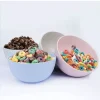 Cereal Bowls Set Of 4 Wheat Straw Bowls Sets 60 OZ Unbreakable Microwave