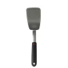 OXO Silicone Flexible Turner: Black Dishwasher-Safe Cooking Spatula, Stainless Steel Handle, 12" Length