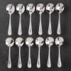 12 Pack Winco 0005-04 Dots Bouillon Spoon 18/0 Stainless Steel Heavyweight