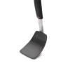 OXO Silicone Flexible Turner: Black Dishwasher-Safe Cooking Spatula, Stainless Steel Handle, 12" Length