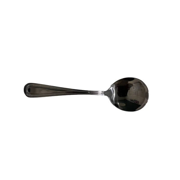 12 Pack Winco 0005-04 Dots Bouillon Spoon 18/0 Stainless Steel Heavyweight